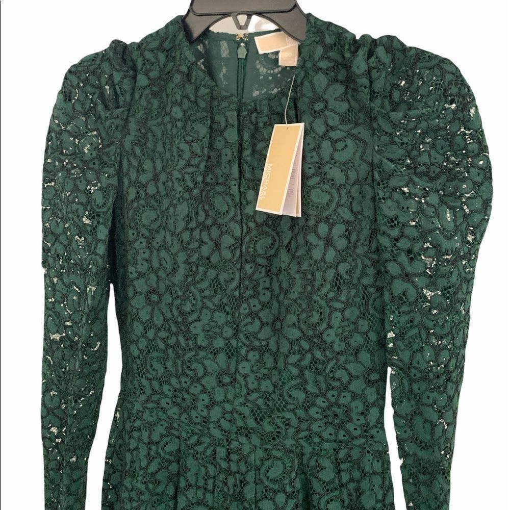 Michael Kors Lace Dark Emerald Dress NWT